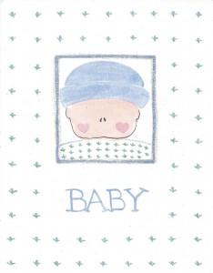 Baby - Blue card front
