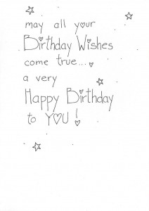 Birthday Wishes card inside right