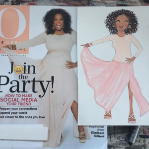 personalized portrait of Oprah magazine cover